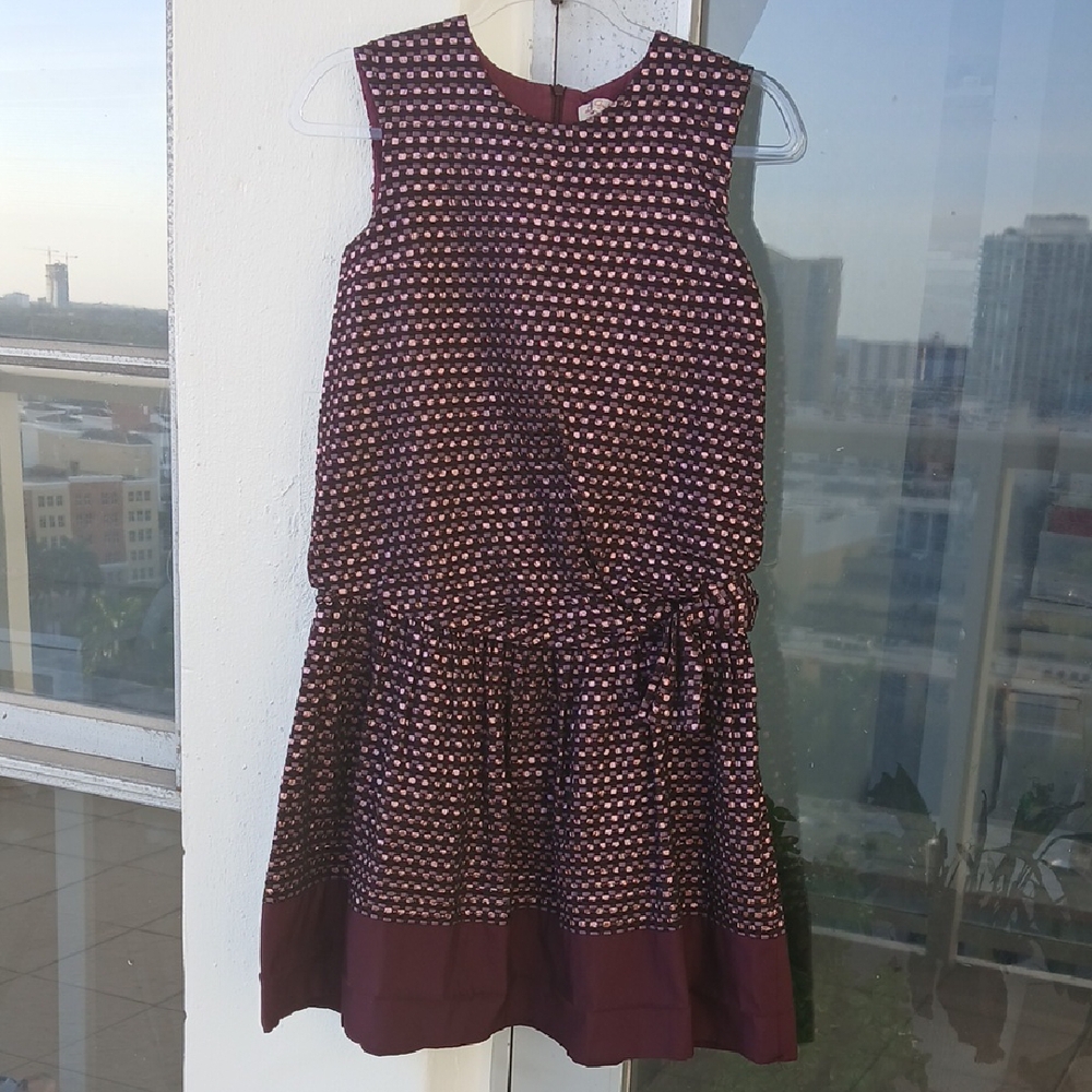 Lili Gaufrette Red and Cream Sundress Sleeveless Mini